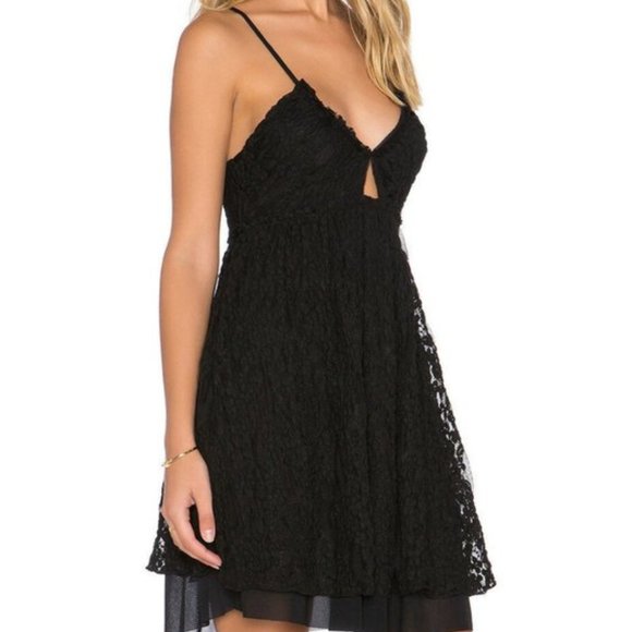 FREE PEOPLE Nicolette Embroidered Lace Dress i - Picture 2 of 4